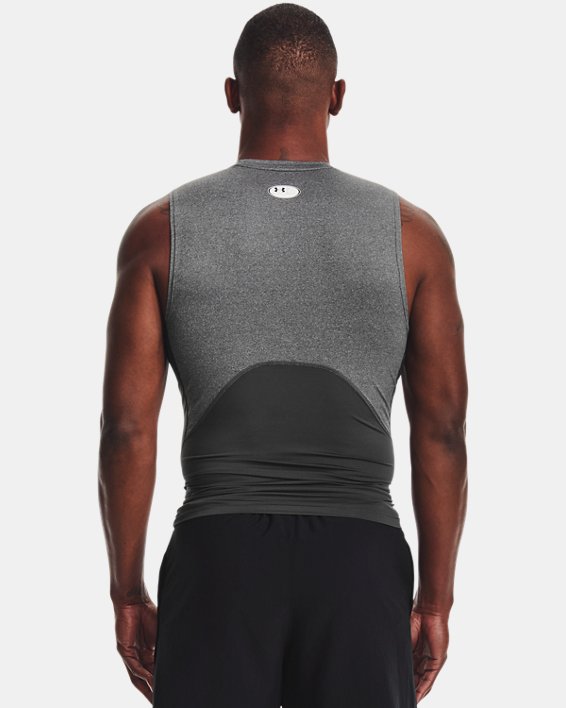 Camiseta sin mangas HeatGear® Armour para hombre, Gray, pdpMainDesktop image number 1